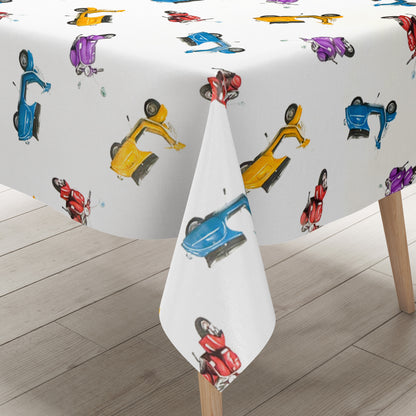 Wachstuch Tischdecke bunte Roller 