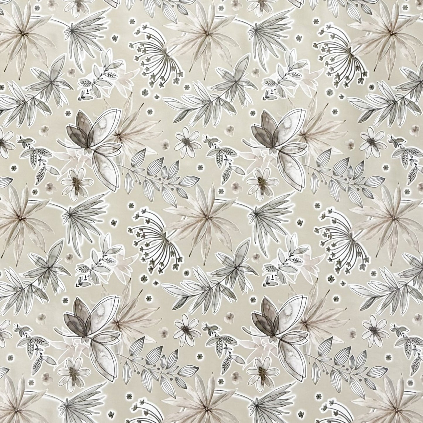 Wachstuch Tischdecke 06343-02 beige Kräuter Blüten Gräser eckig rund oval
