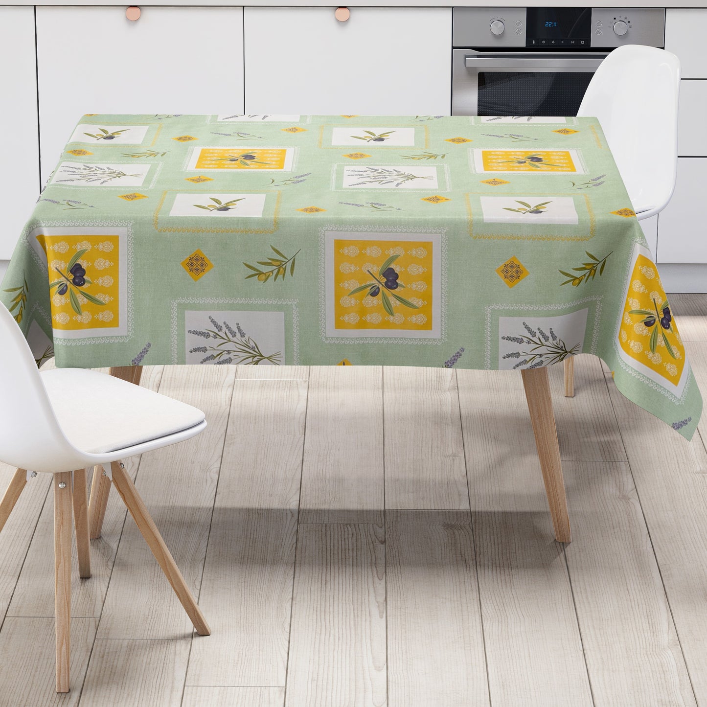 Wachstuch Tschdecke Oliven grün