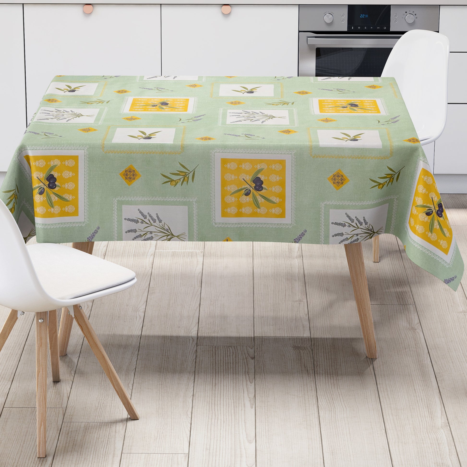 Wachstuch Tschdecke Oliven grün