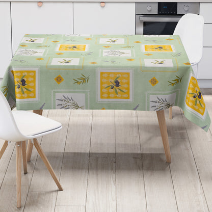 Wachstuch Tschdecke Oliven grün