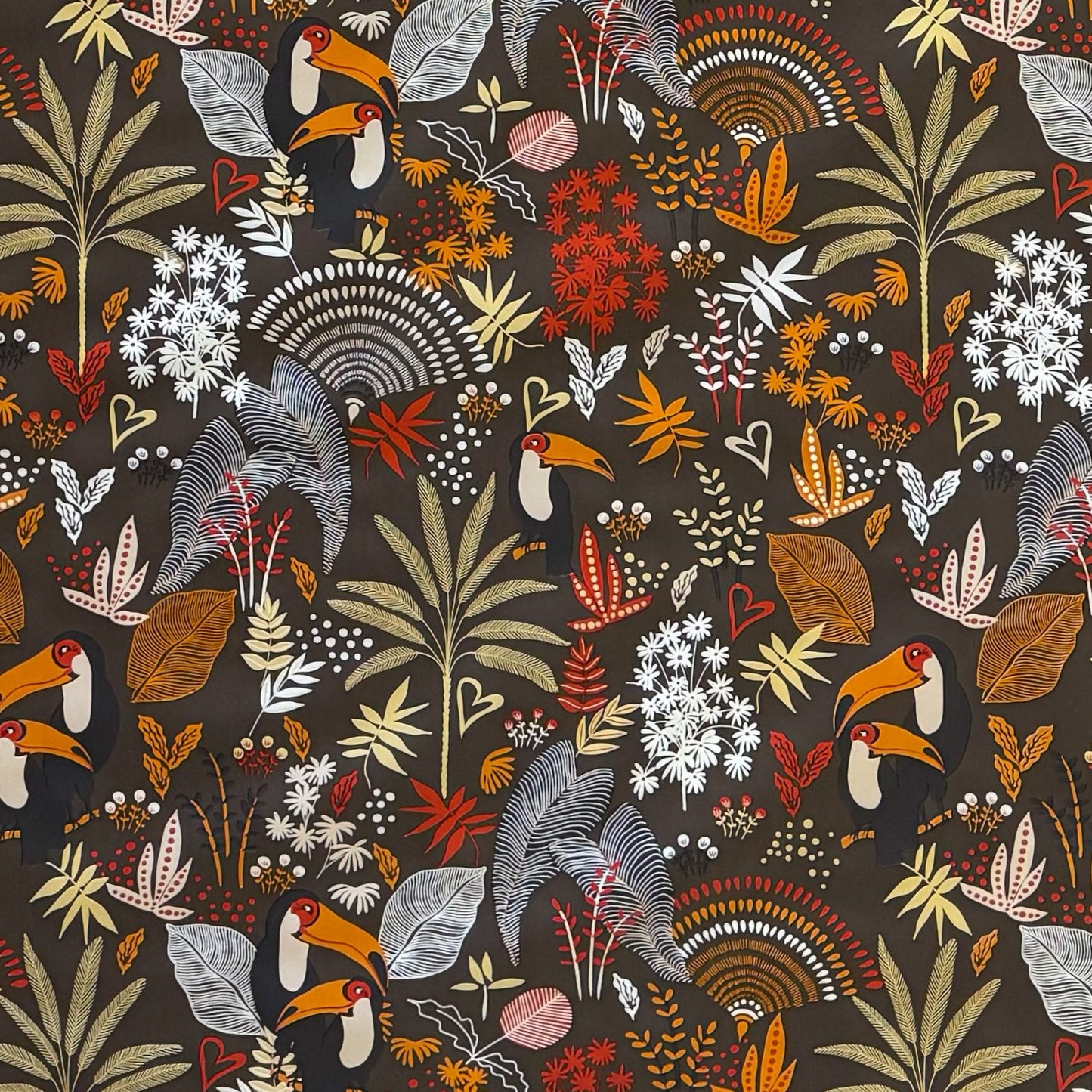 Wachstuch Tischdecke 06349-02 braun Paradies Tukan Dschungel eckig rund oval