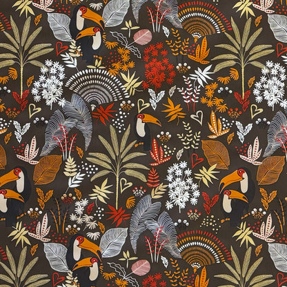 Wachstuch Tischdecke 06349-02 braun Paradies Tukan Dschungel eckig rund oval