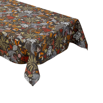 Wachstuch Tischdecke 06349-02 braun Paradies Tukan Dschungel eckig rund oval