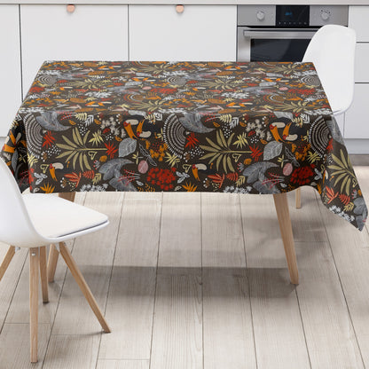 Wachstuch Tischdecke 06349-02 braun Paradies Tukan Dschungel eckig rund oval
