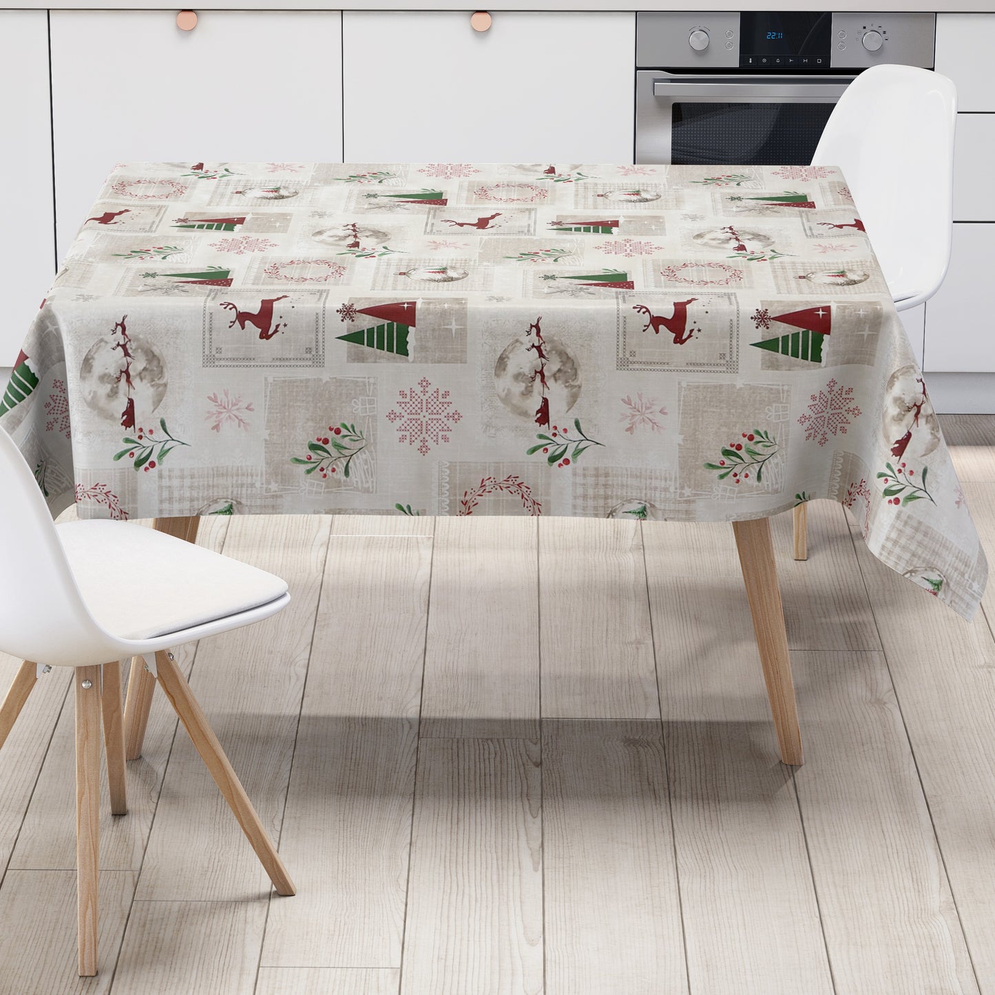 Wachstuch Tischdecke Weihanchten Skandinavien