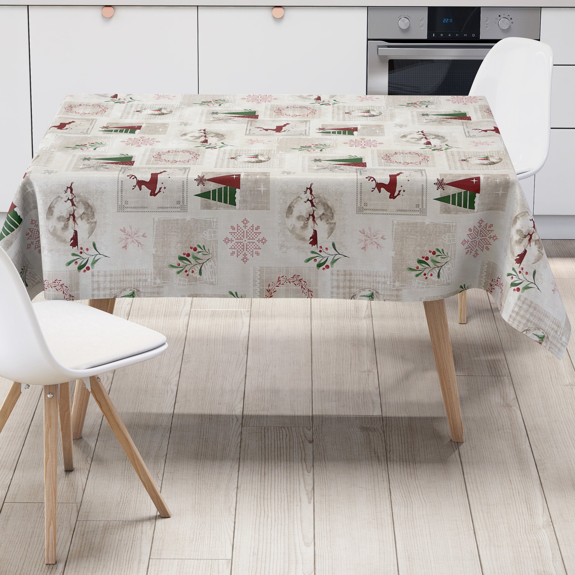 Wachstuch Tischdecke Weihanchten Skandinavien