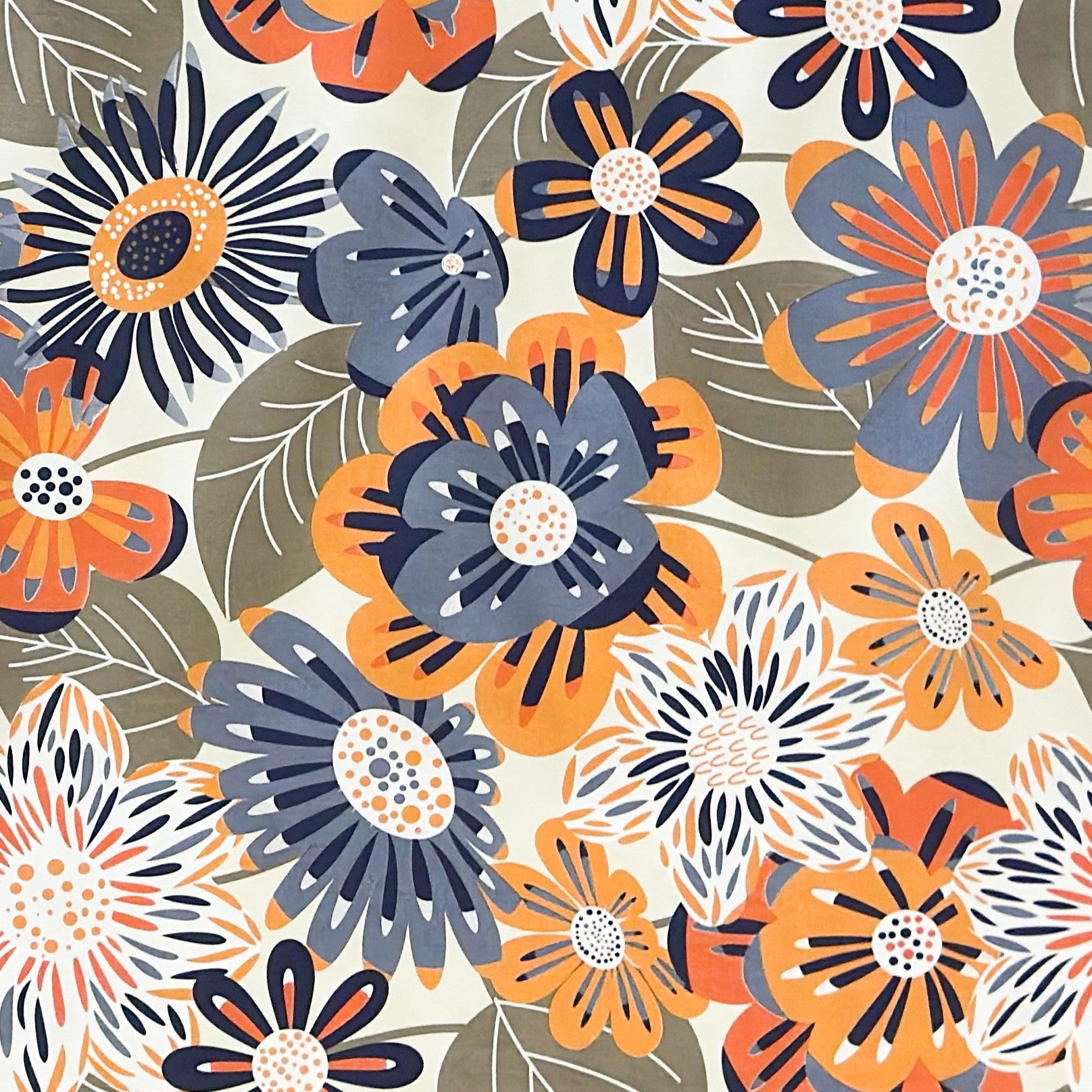 Wachstuch Tischdecke retro Blumen 