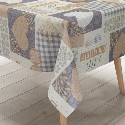 Wachstuch Tischdecke Herzen chalet