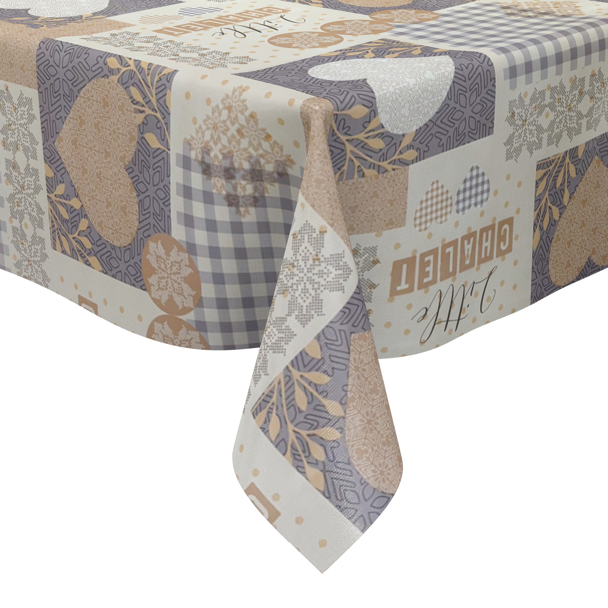 Wachstuch Tischdecke Herzen chalet