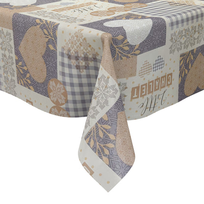 Wachstuch Tischdecke Herzen chalet