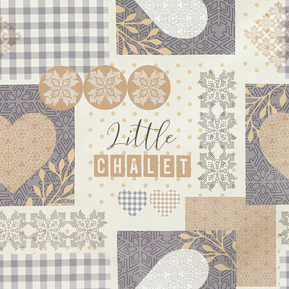 Wachstuch Tischdecke Herzen chalet