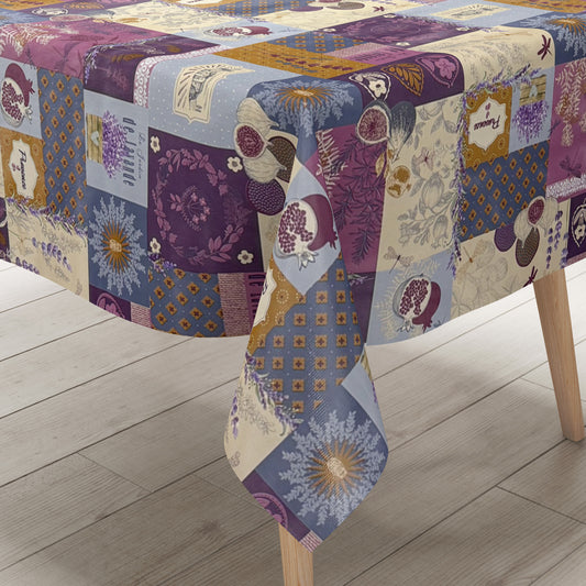 Wachstuch Tischdecke Provence lila beige Lavendel
