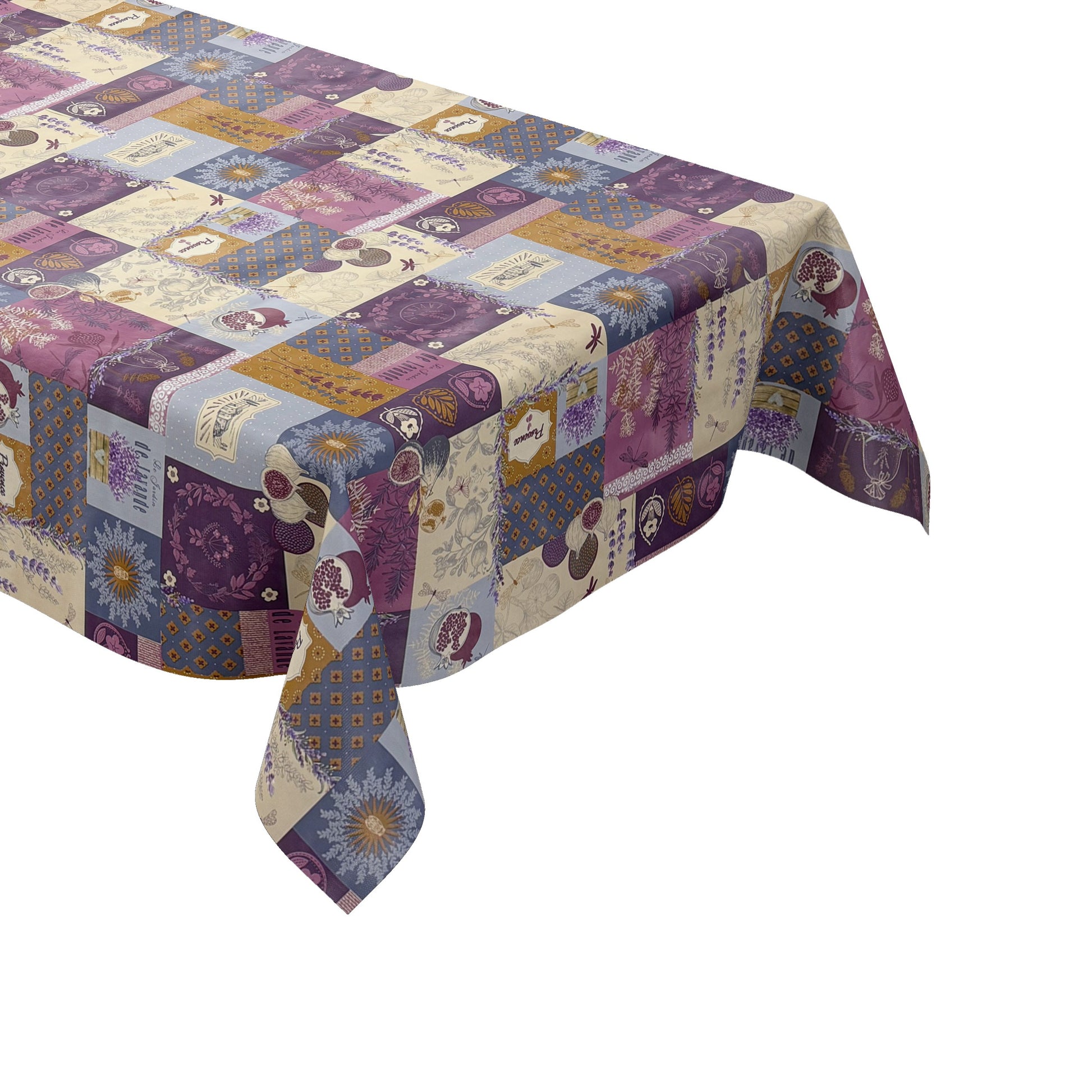 Wachstuch Tischdecke Provence lila beige Lavendel