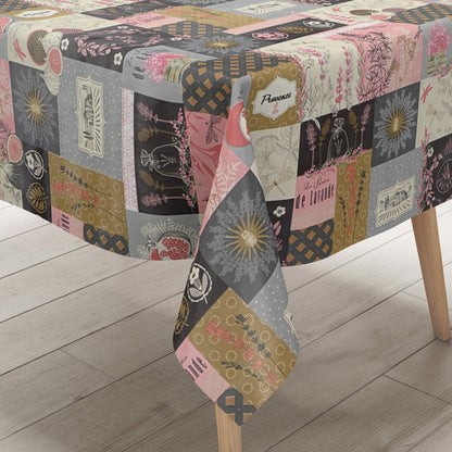 Wachstuch Tischdecke 06363-02 rosa beige Provence Lavendel Blüten eckig rund oval