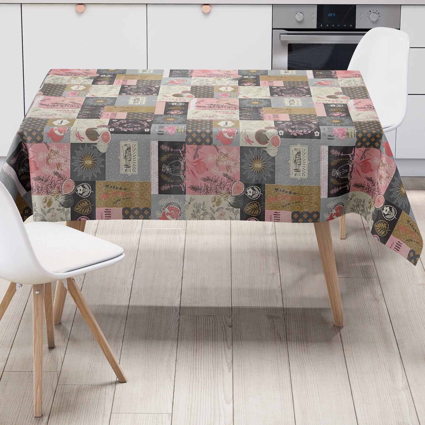 Wachstuch Tischdecke 06363-02 rosa beige Provence Lavendel Blüten eckig rund oval