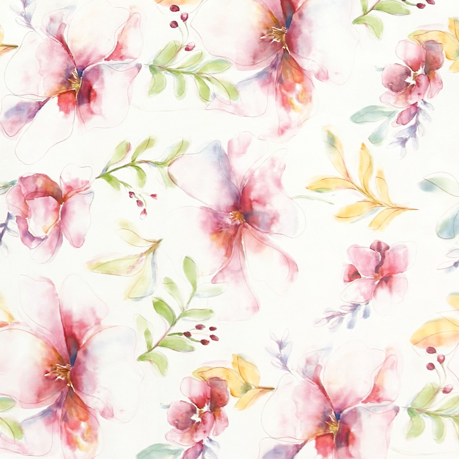 Wachstuch Tischdecke Zarte Magnolienblüten im Aquarellstil