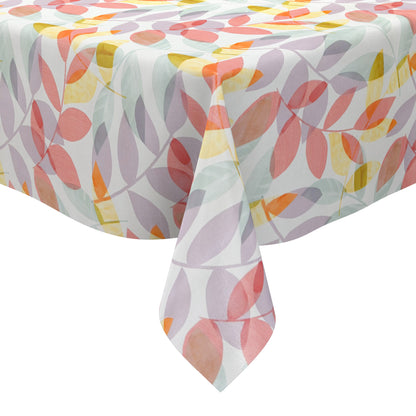 Wachstuch Tischdecke 06392-01 pastellfarbene Blätter Herbst eckig rund oval