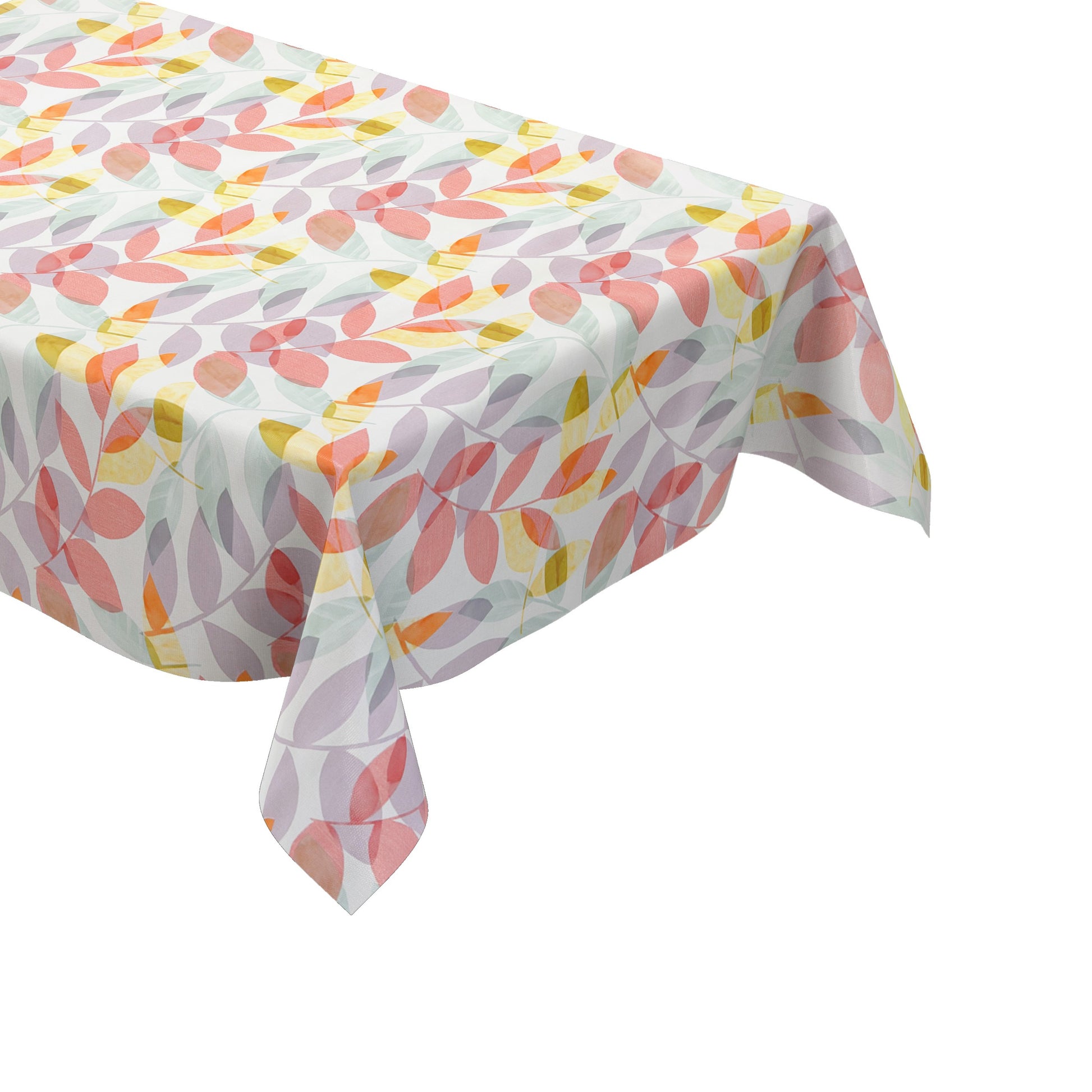 Wachstuch Tischdecke Lebendiges und Modernes Blätterdesign für eine Fröhliche Tischdekoration