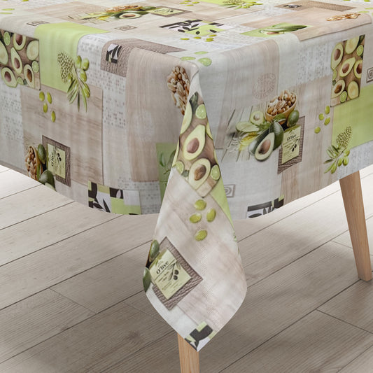 Wachstuch Tischdecke Avocado und Olive