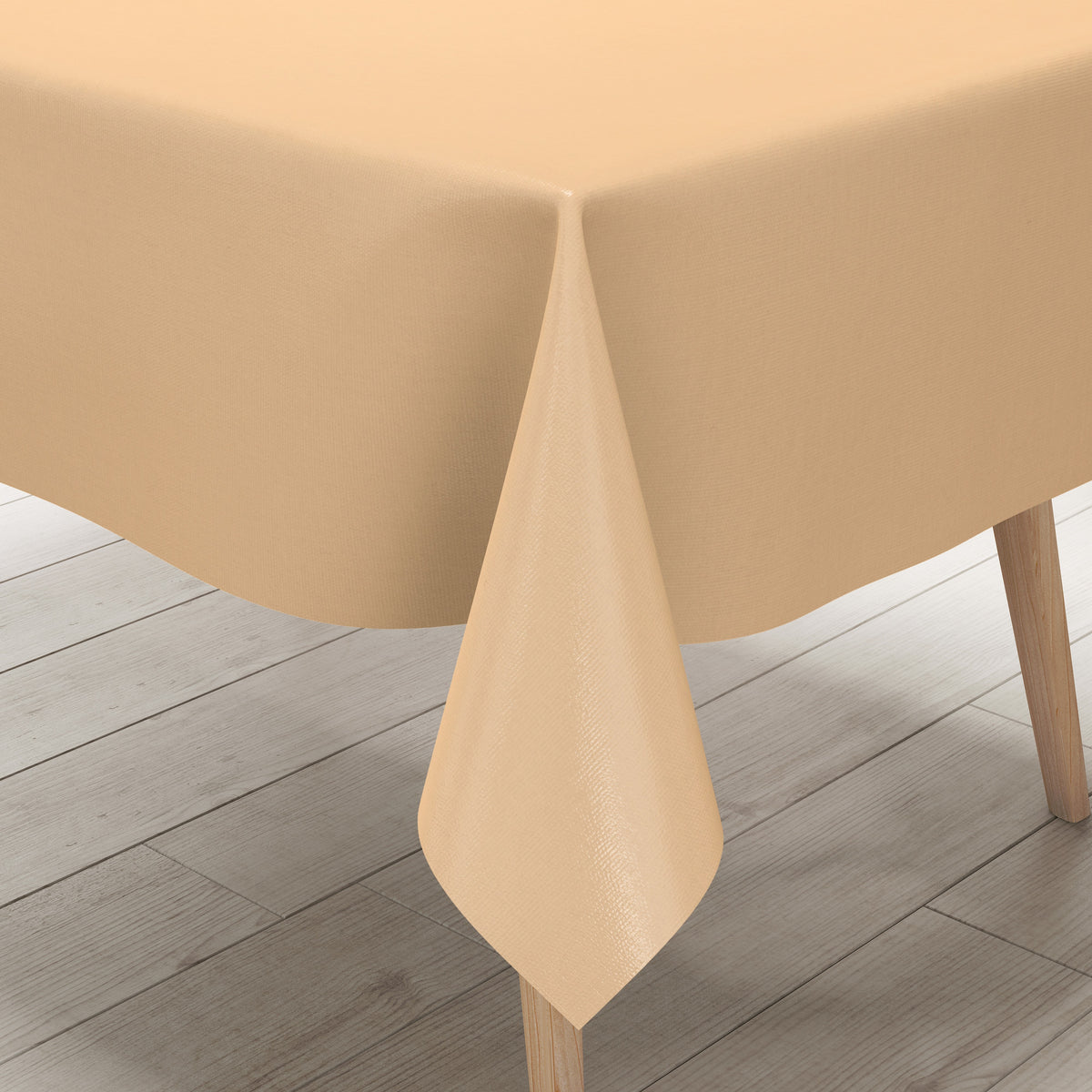 Wachstuch Tischdecke einfarbig uni apricot