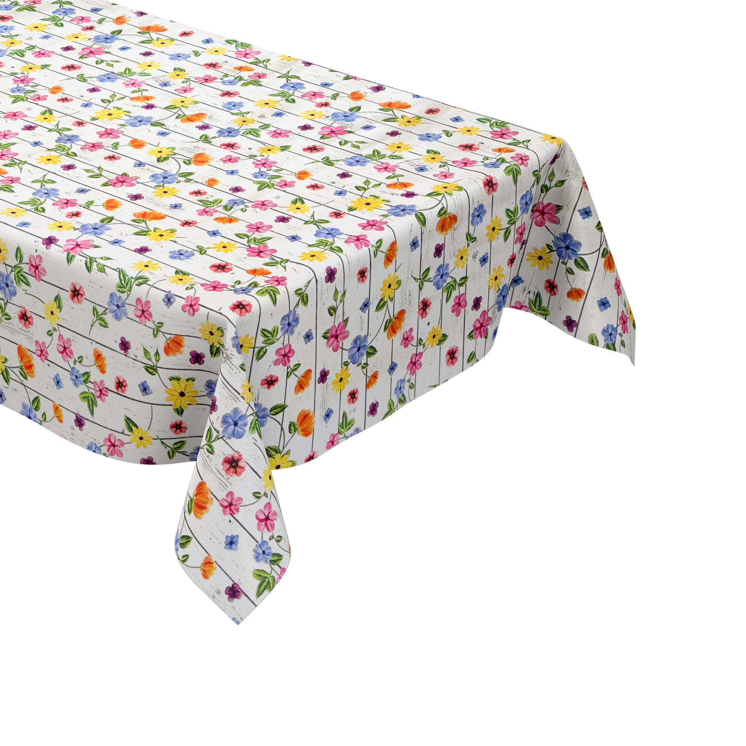 KEVKUS Wachstuch Tischdecke – Palmen & Sonnenblumen Design, Pflegeleicht, Rutschfest, Mit Fleece-Rückseite