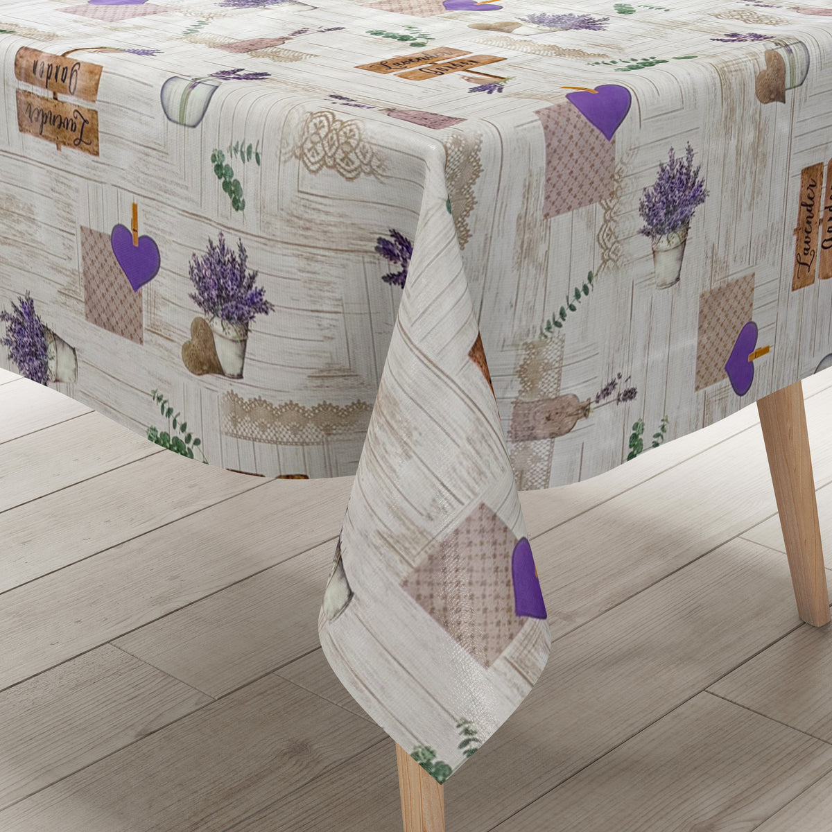 Wachstuch Tischdecke 213B Provence Lavendel Holz eckig rund oval –