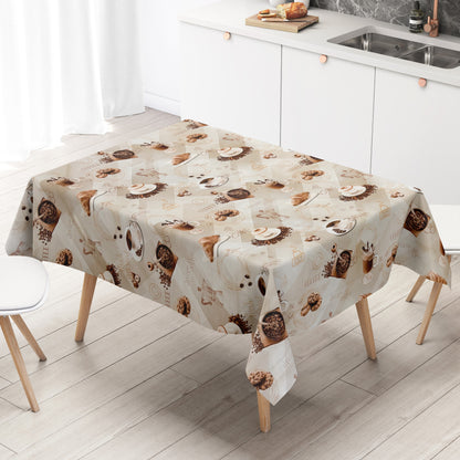 Wachstuch Tischdecke 214A Kaffee Bohnen Kaffeemotiv eckig rund oval