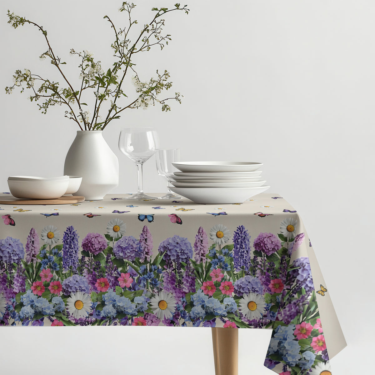 Violette Tischdecke Rund 213 Cm 5er-Pack Einweg-Kunststoff-Tischdecken Für Runde Tische, Wasserdicht & Schmutzabweisend, Violett, 213 Cm – Ideal Für Partys