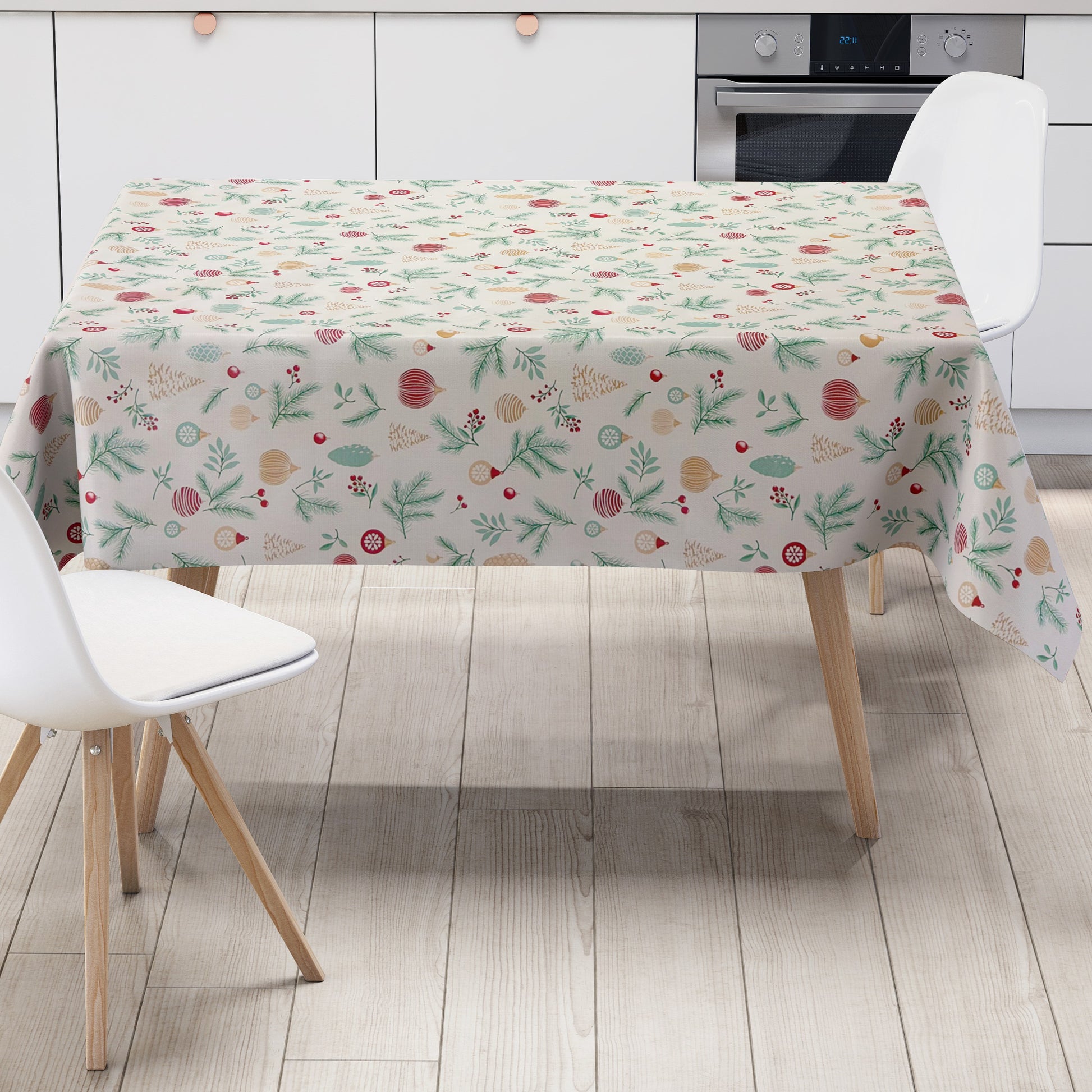 Wachstuch Tischdecke Weihanchten Tannenzweige