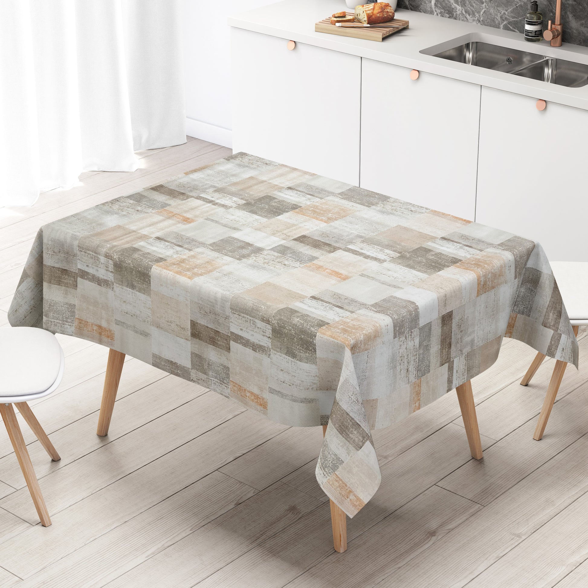 Wachstuch Tischdecke Vintage used-optik