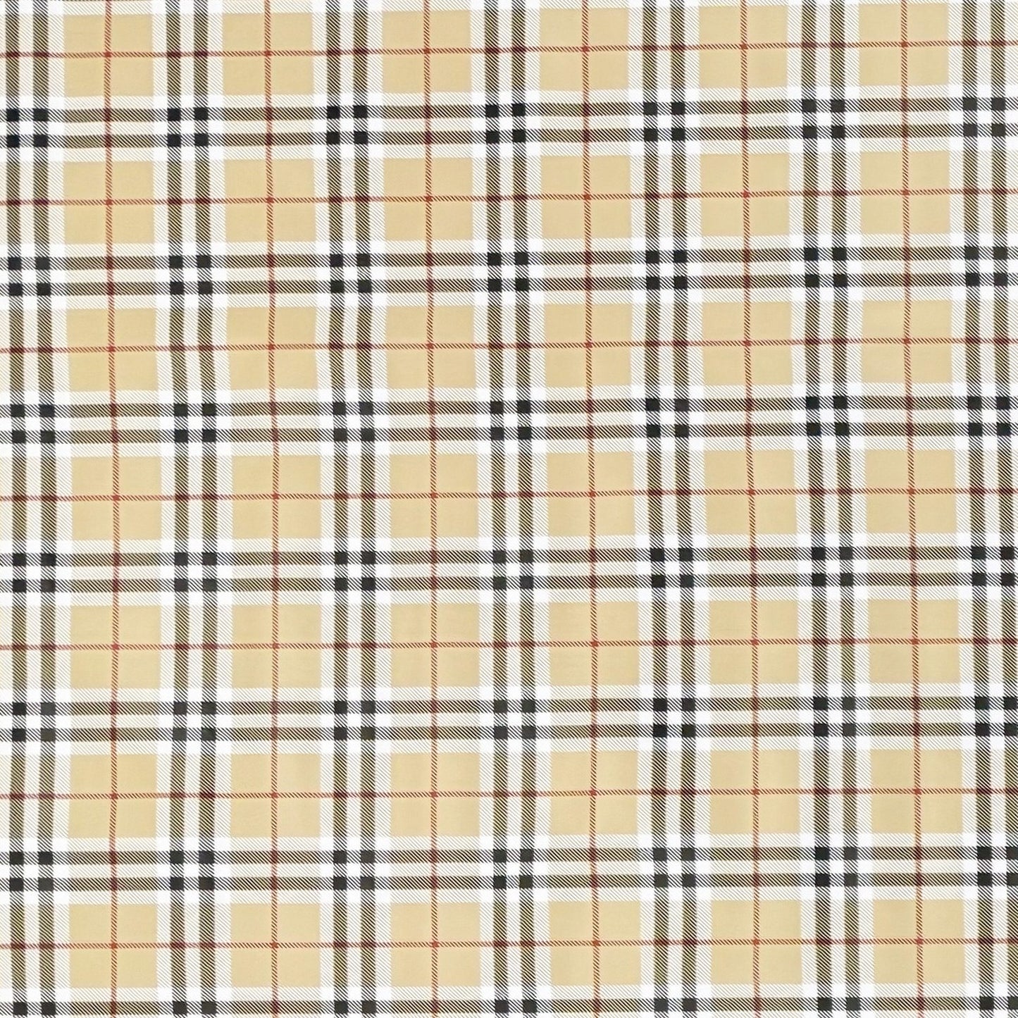 Wachstuch Tischdecke beige kariert Tartan Oxford