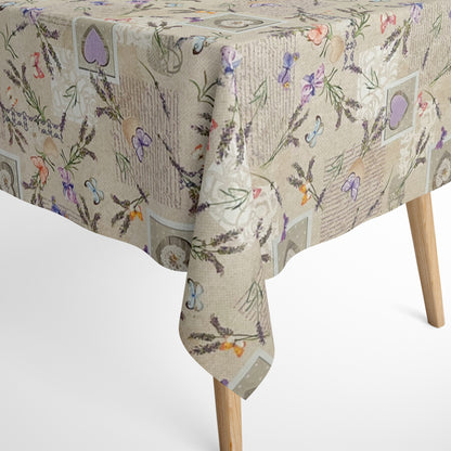 textile Tischdecke Lavendel Schmetterling