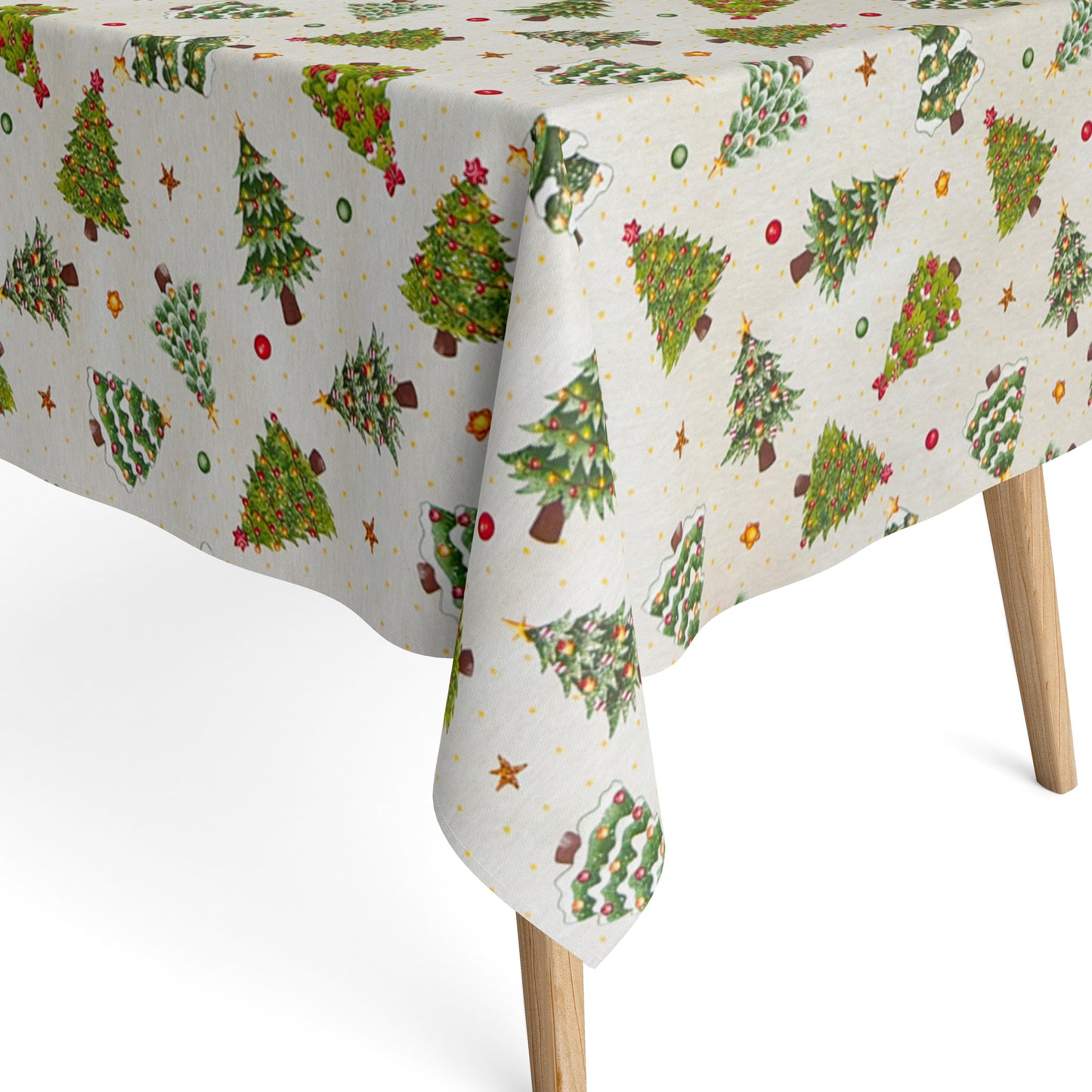 Tischdecke beschichtete Baumwolle Weihnachten Tannenbaum