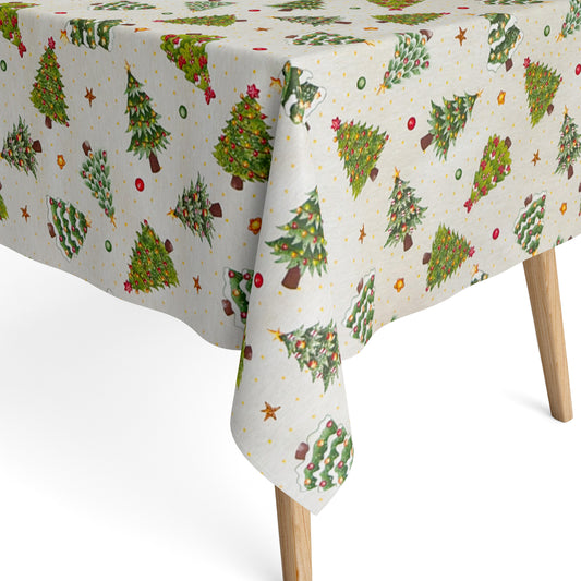 Tischdecke beschichtete Baumwolle Weihnachten Tannenbaum