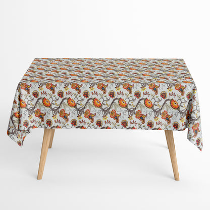 fleckenabweisende beschichtete Baumwoll Tischdecke Boho in beige