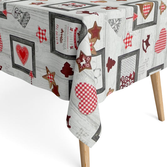textile Tischdecke Jacquard beschichtete Baumwolle Weihnachten AURE 60502 eckig rund oval