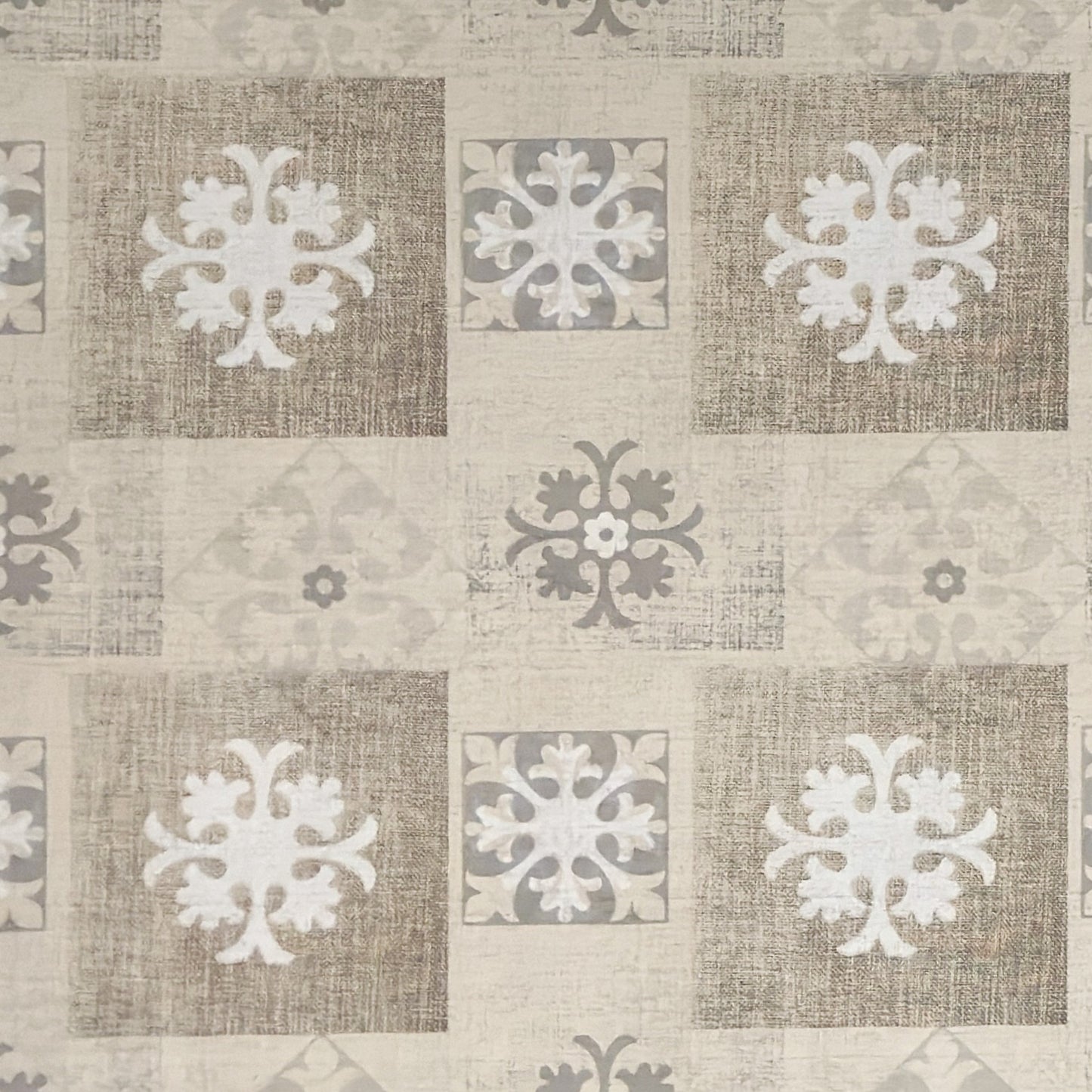 Wachstuch Tischdecke Ornamente beige