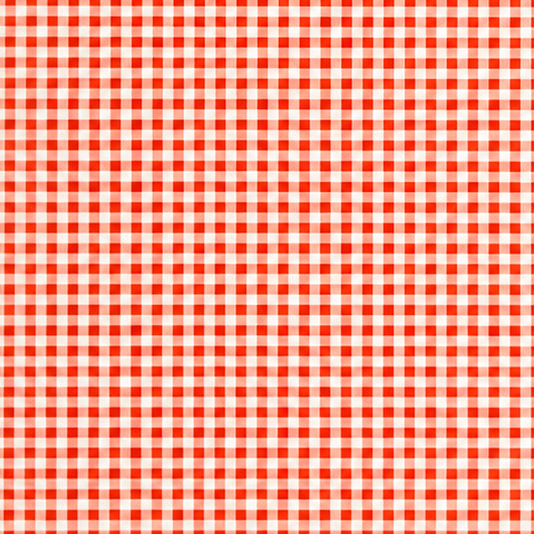 Oilcloth roll sold by the meter B1567-01 red small checked