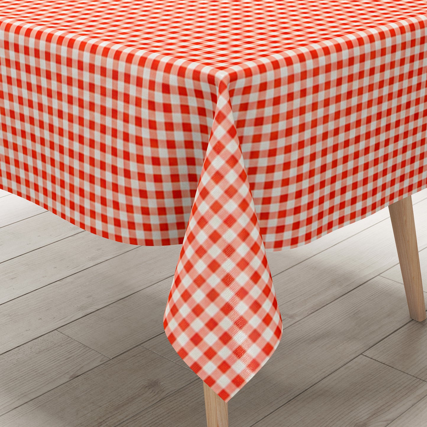 Oilcloth roll sold by the meter B1567-01 red small checked