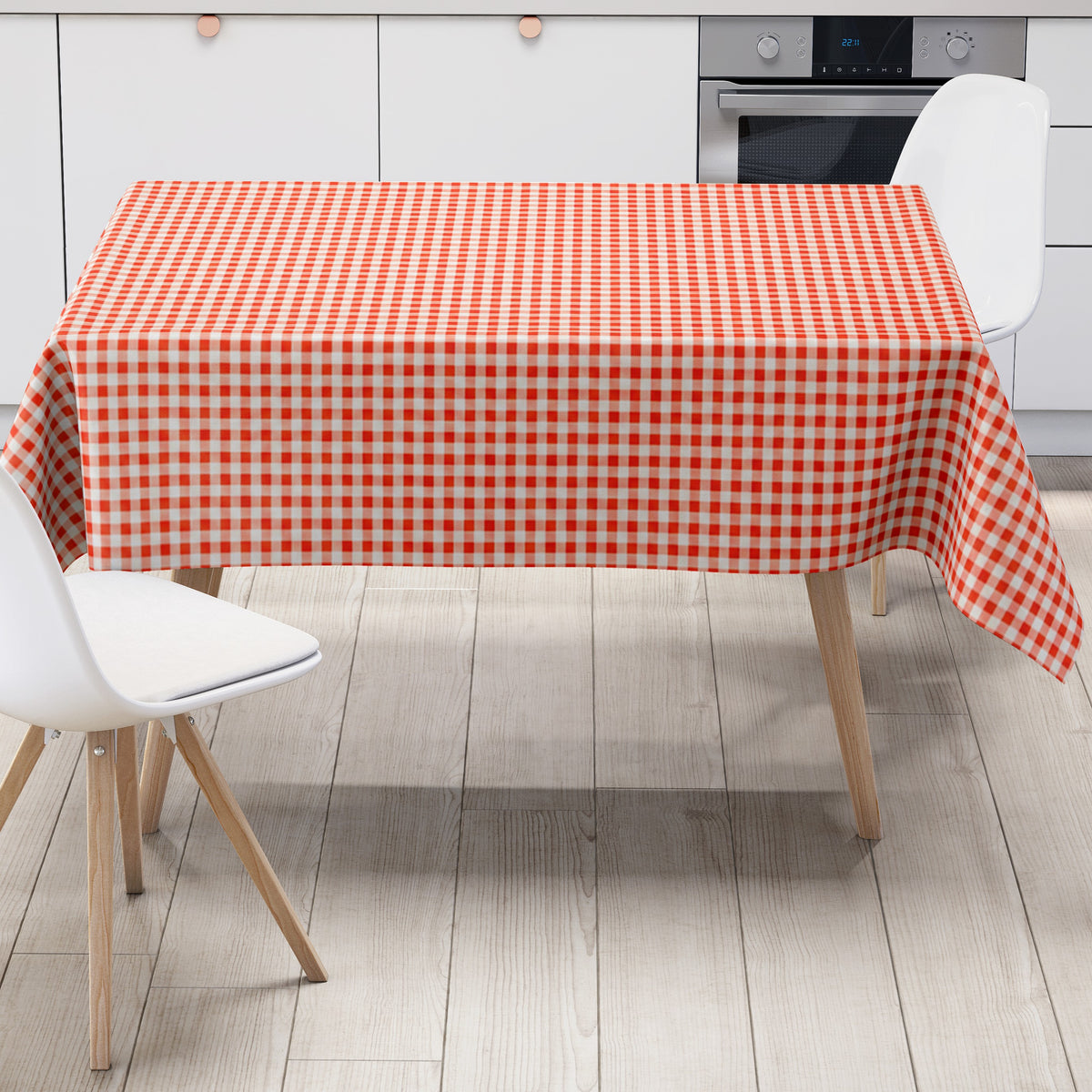 Wachstuch Tischdecke B1567-01 helles rot vichy kariert Karo Landhaus e –