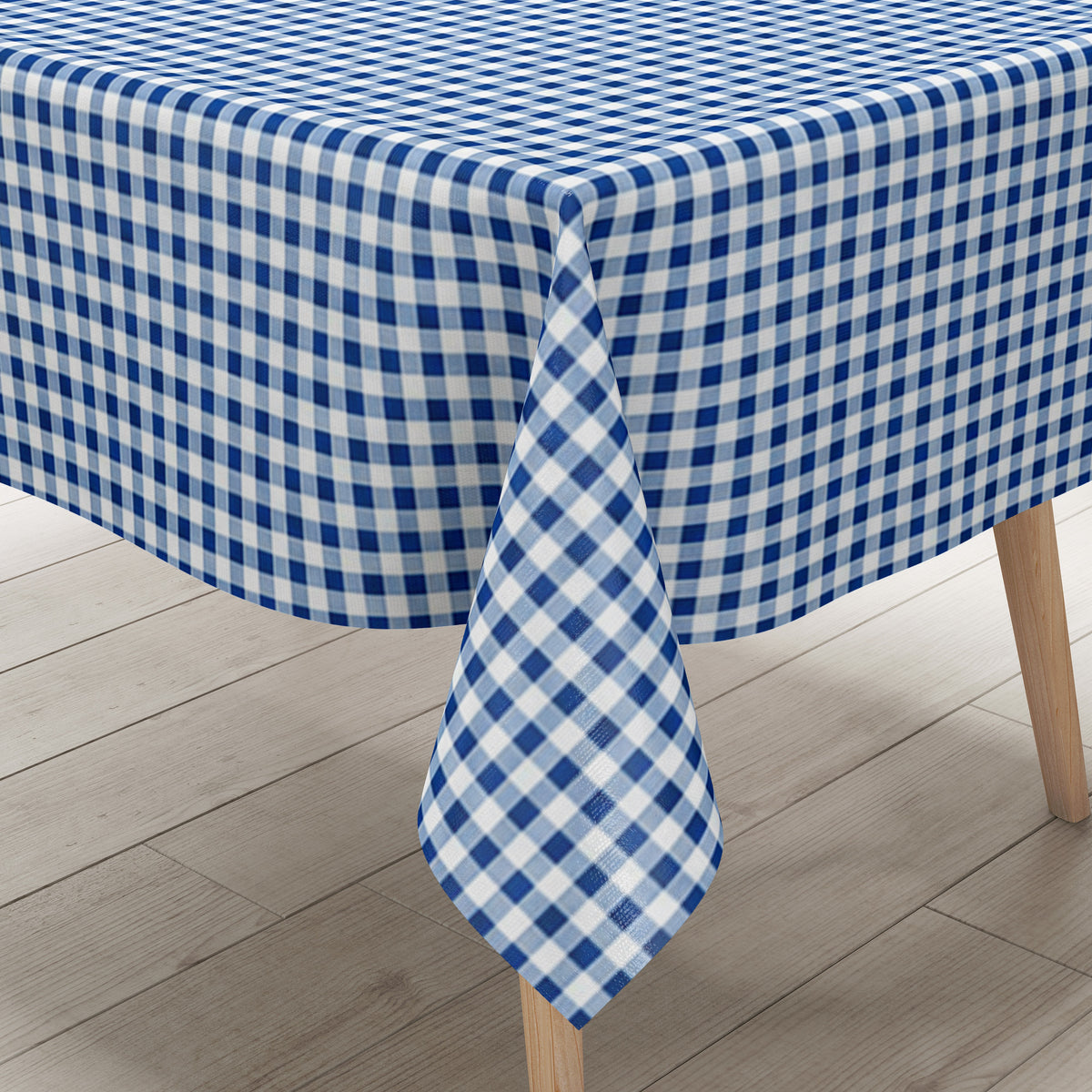 Wachstuch Tischdecke B1567-02 blau vichy kariert Karo Landhaus eckig r –