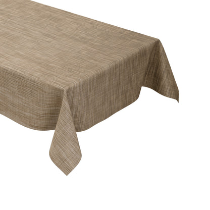 Wachstuch Tischdecke Leinenoptik beige