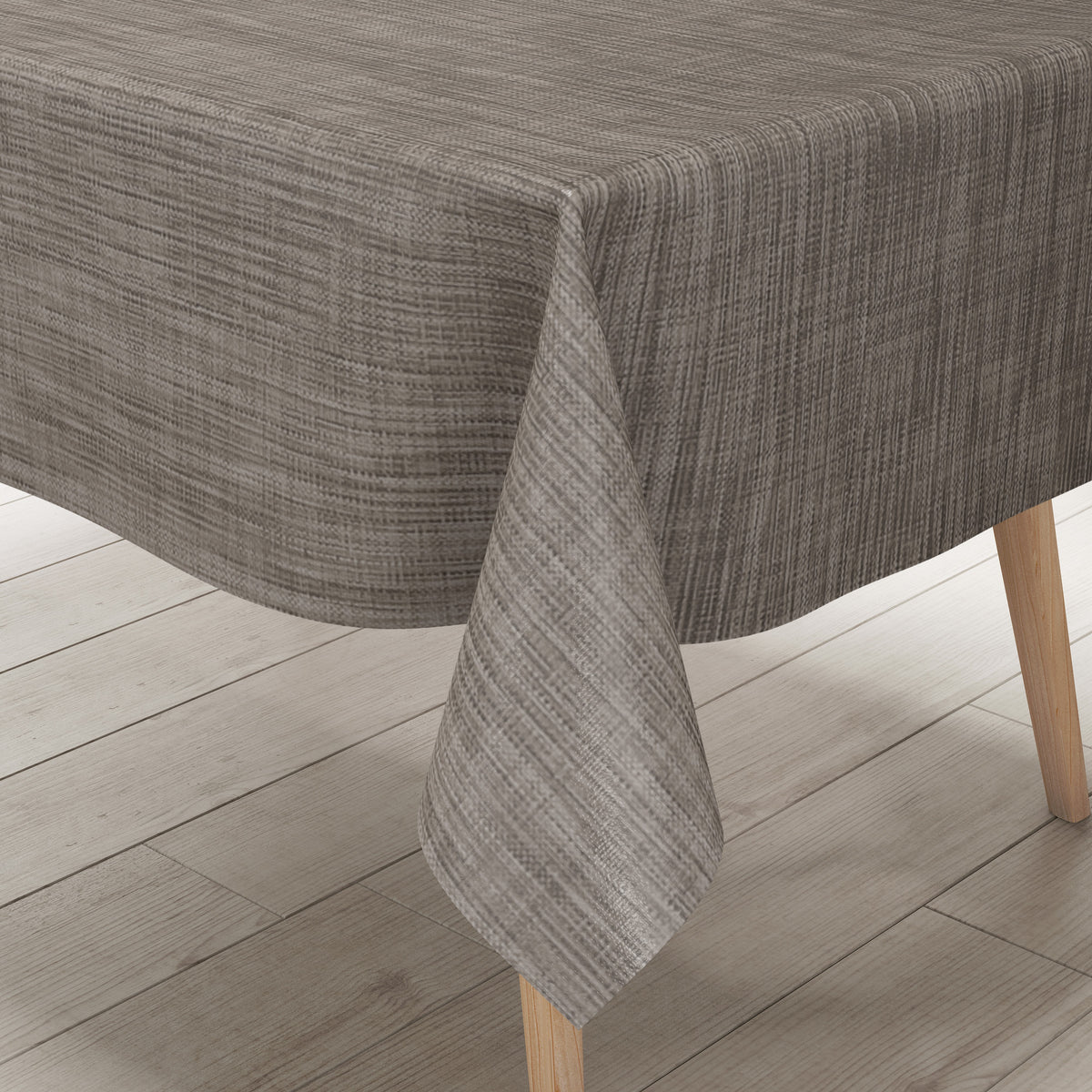 Epinki 90x90 Cm Tischtuch Mit Quaste – Grau, Polyester, Abwaschbar – Für Küche, Wohnzimmer, Garten, Party Und Mehr Tischdecke Mit Quasten