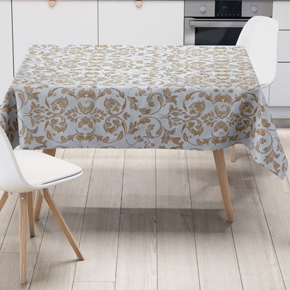 Wachstuch Tischdecke Barocke Linien Kupfer