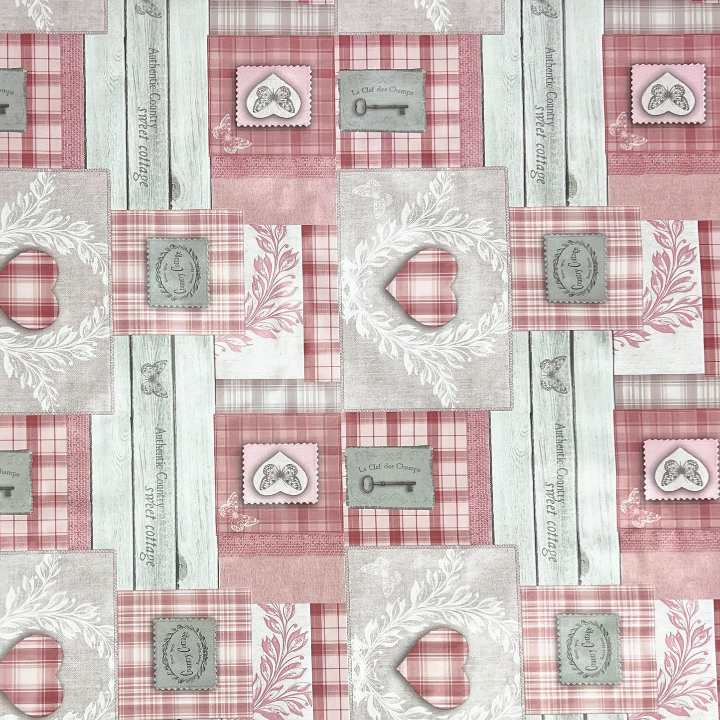 Rouleau de toile cirée ARTICLE SPÉCIAL Hearts Country House B4019-01 Rouleau de marchandises