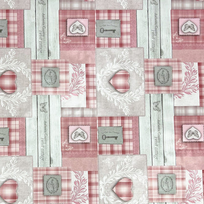 Rouleau de toile cirée ARTICLE SPÉCIAL Hearts Country House B4019-01 Rouleau de marchandises