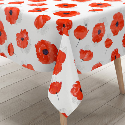 Wachstuch Tischdecke Mohnblumen