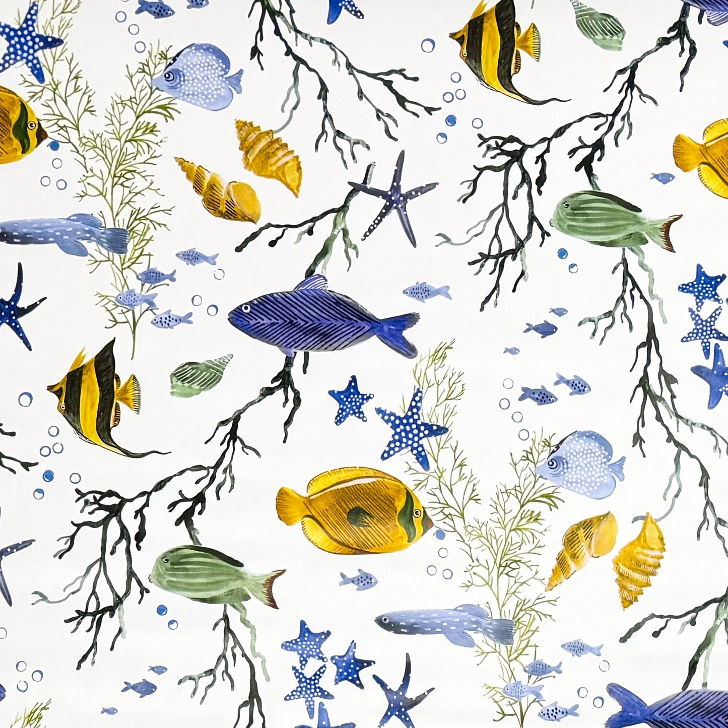 Wachstuch Tischdecke Fische maritim