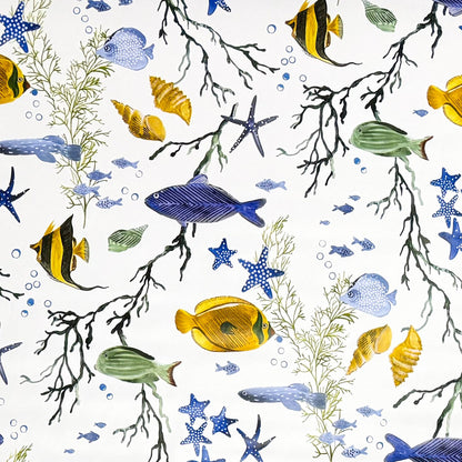 Wachstuch Tischdecke Fische maritim
